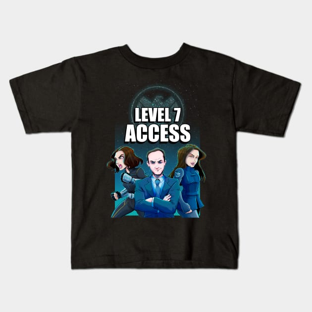 Level 7 Access Kids T-Shirt by PageBranson